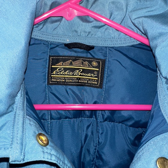 VINTAGE Eddie Bauer Goose Down Blue Jacket - Picture 2 of 5